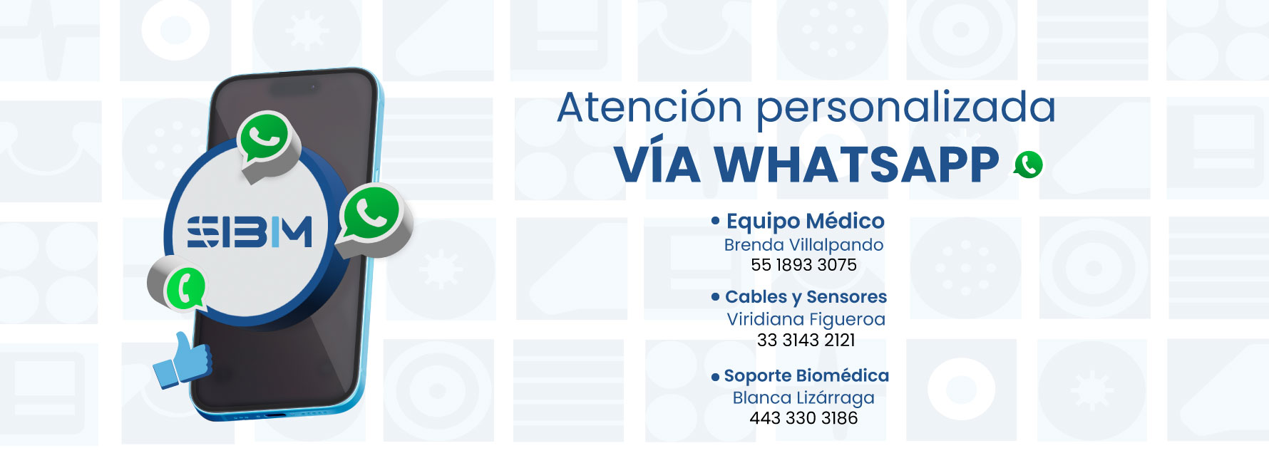 Atencion personalizada vía Whatsapp